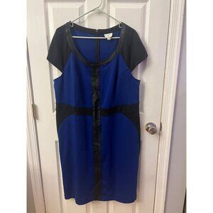 Eci‎ women’s New York navy blue and black sleeveless dress. Size 22W.
